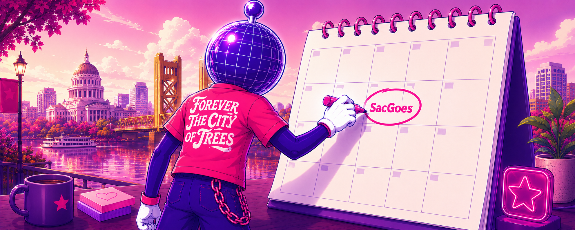 Every upcoming event, marked on the calendar.