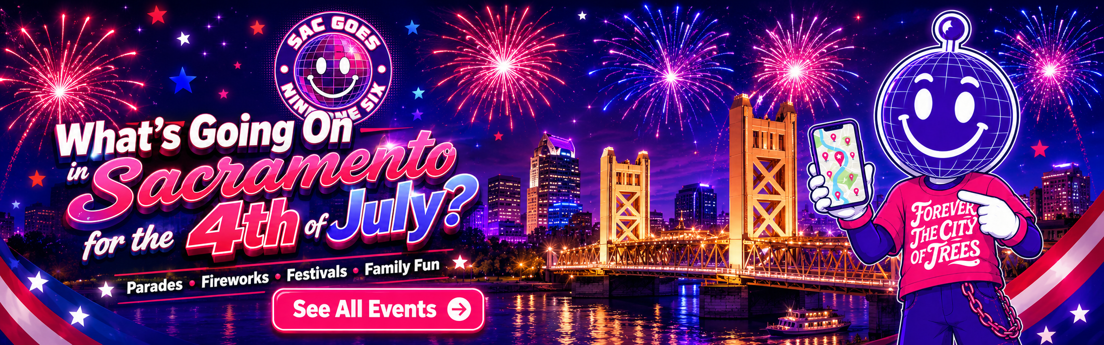 What's Going On in Sacramento for the 4th of July? Parades, fireworks, festivals, family fun.