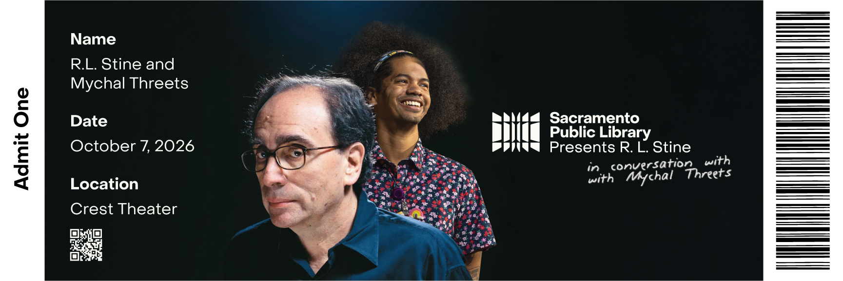 Sacramento Library Presents: R.L. Stine In Conversation With Mychal Threets