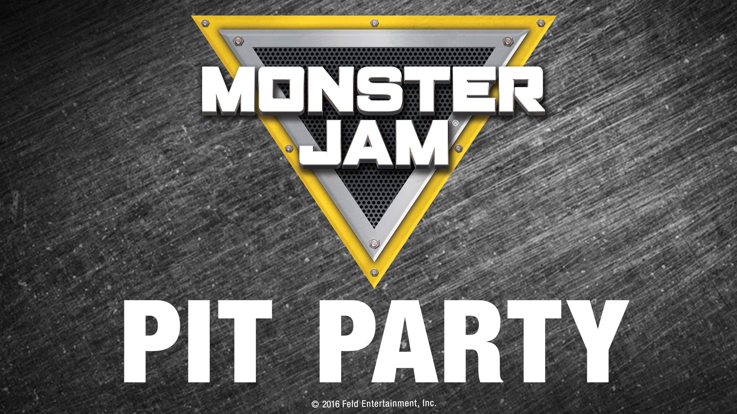 Monster Jam Pit Pass: Preshow Pit Party From 9:30AM to 11AM