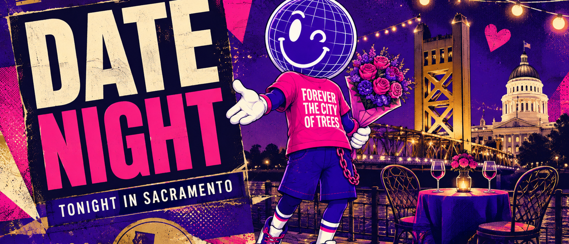 Date night tonight in Sacramento: candlelight concerts, wine dinners, comedy, and dancing.