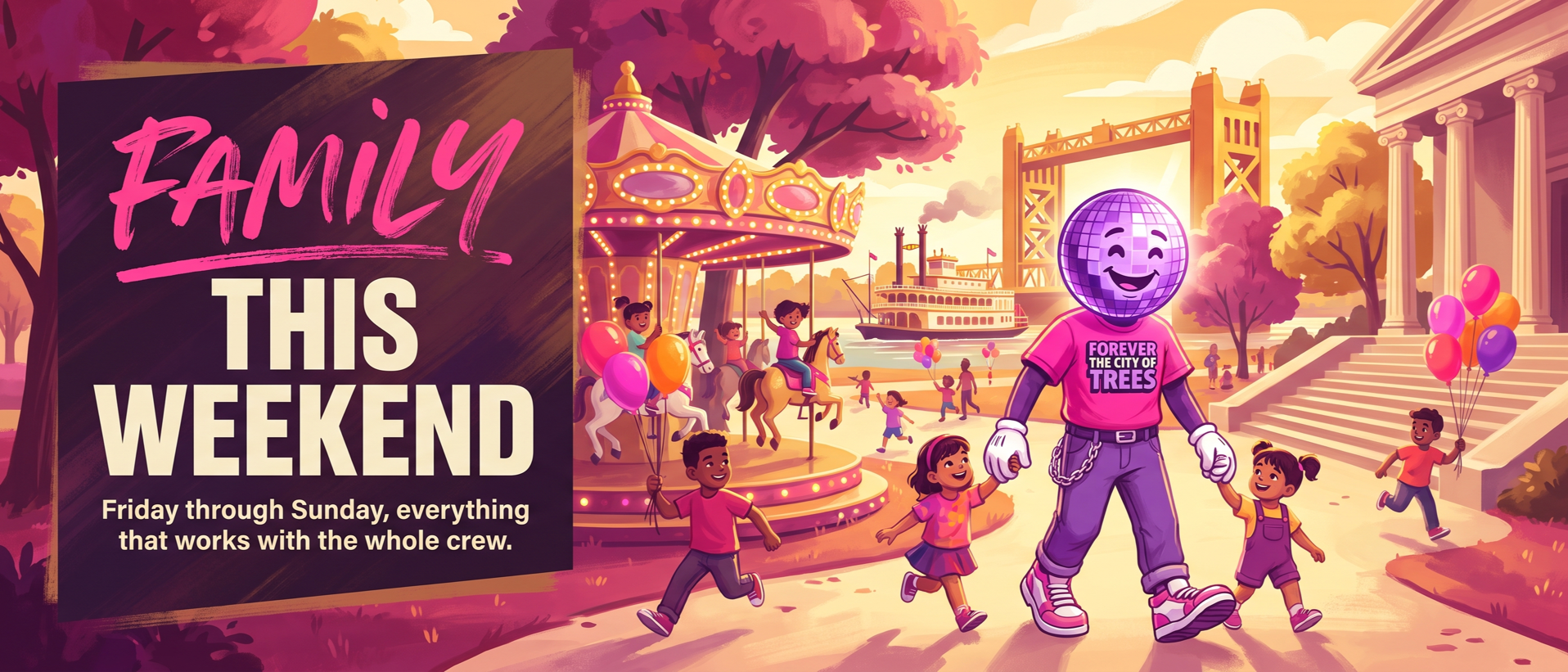 Family events this weekend in Sacramento, everything that works with the whole crew.