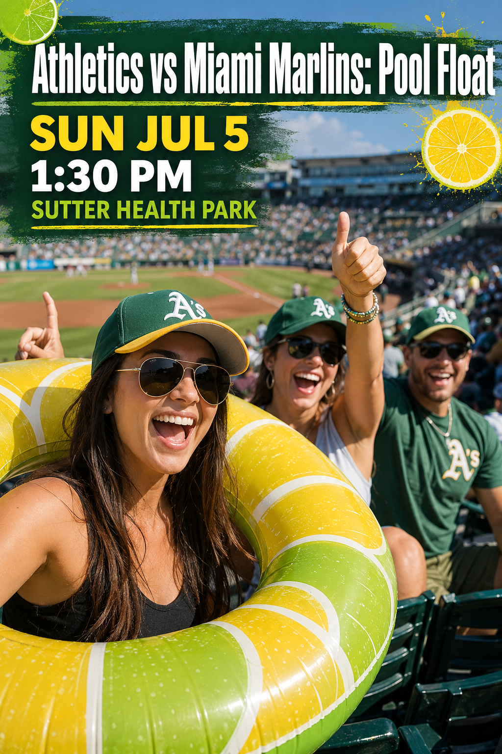 Athletics vs Miami Marlins: Pool Float