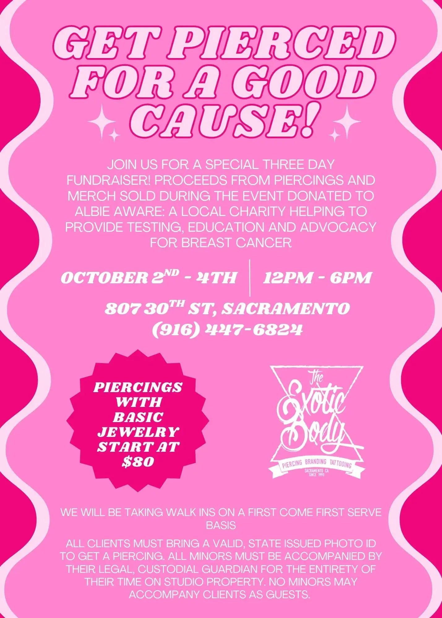 Get Pierced for a Good Cause