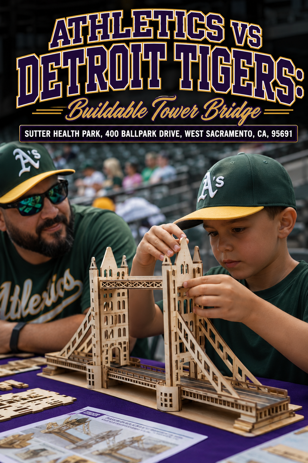 Athletics vs Detroit Tigers: Buildable Tower Bridge