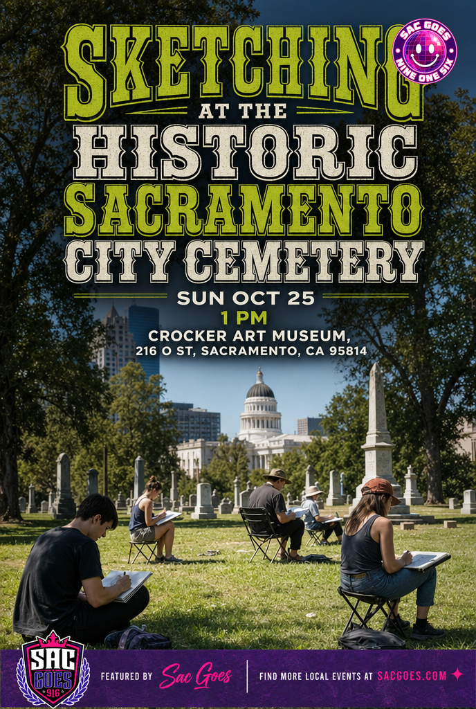 Sketching at the Historic Sacramento City Cemetery