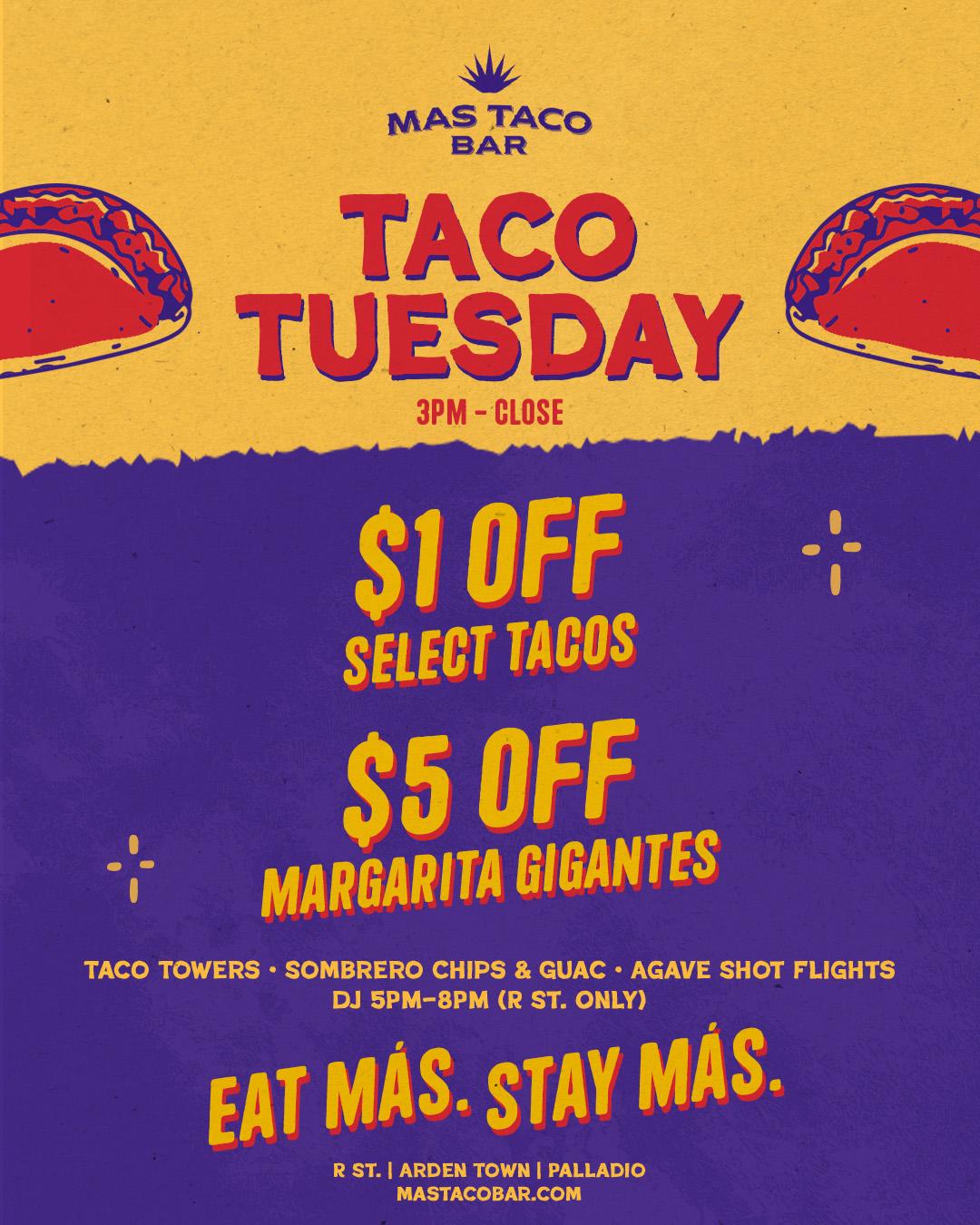 Taco Tuesday at Mas Taco Bar