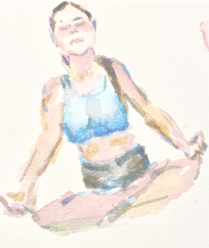 Beginner and Intermediate Figure Drawing and Watercolor Workshop (Yoga Poses)