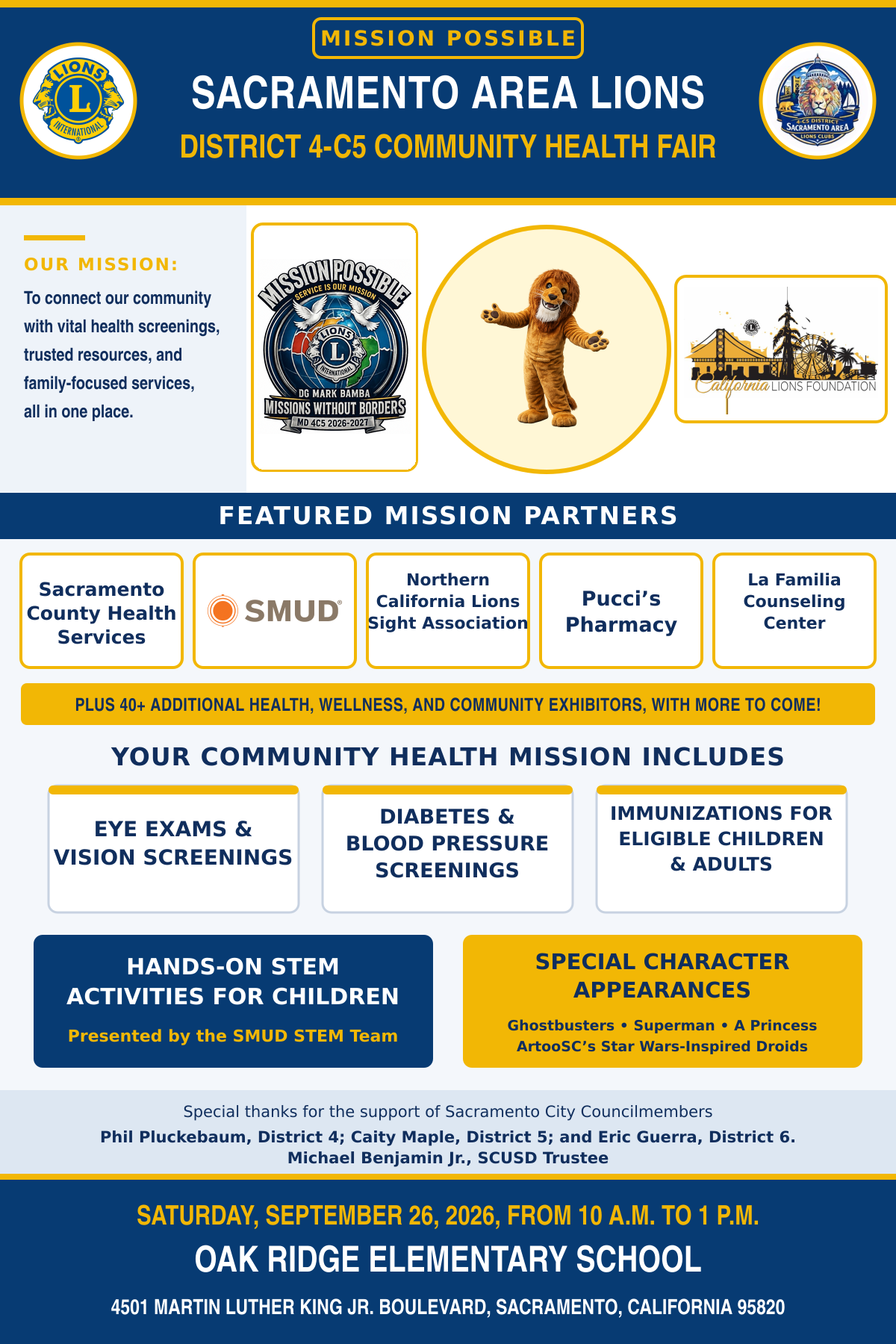 Sacramento Area Lions Community Health Fair
