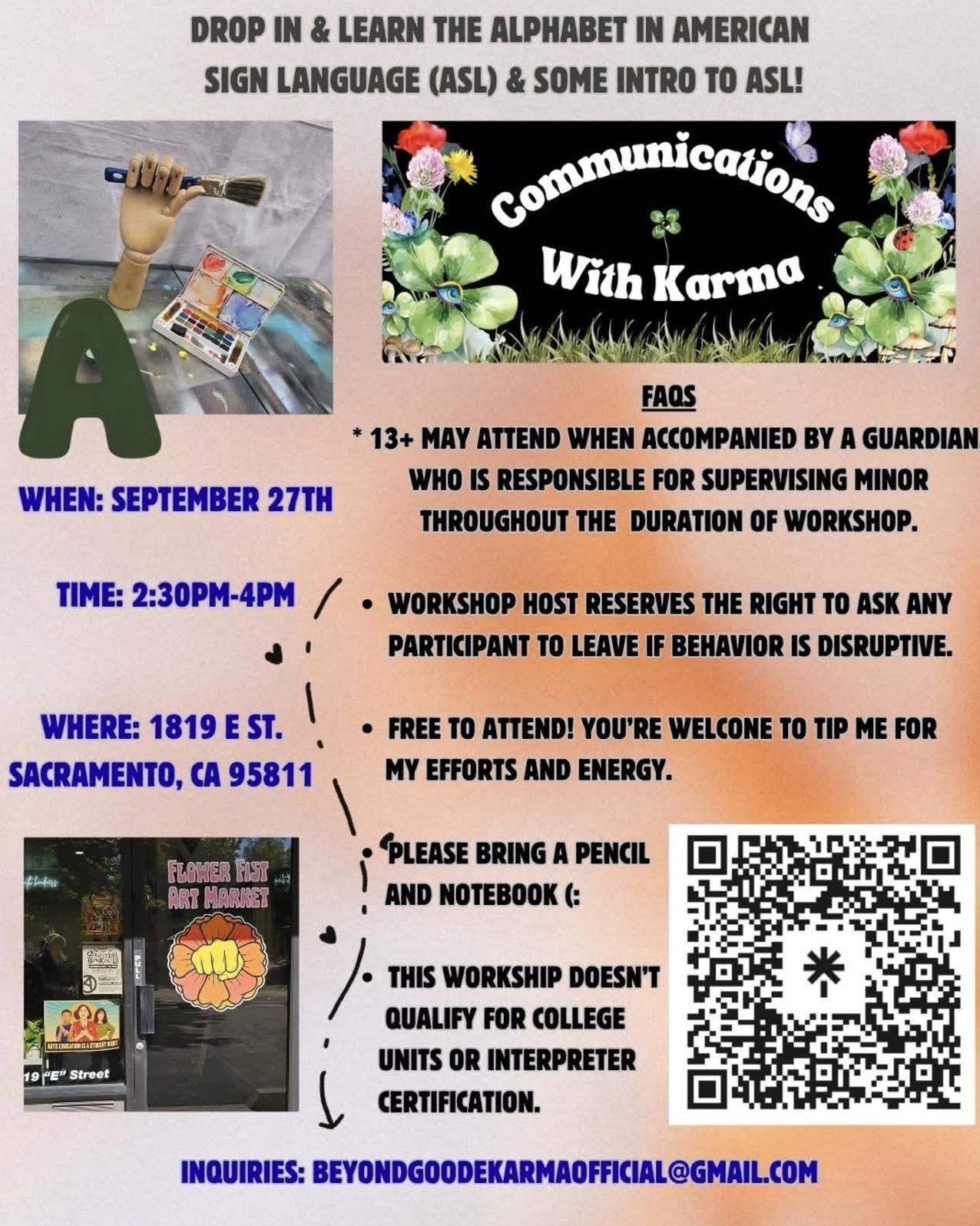 ASL Workshops with Karma