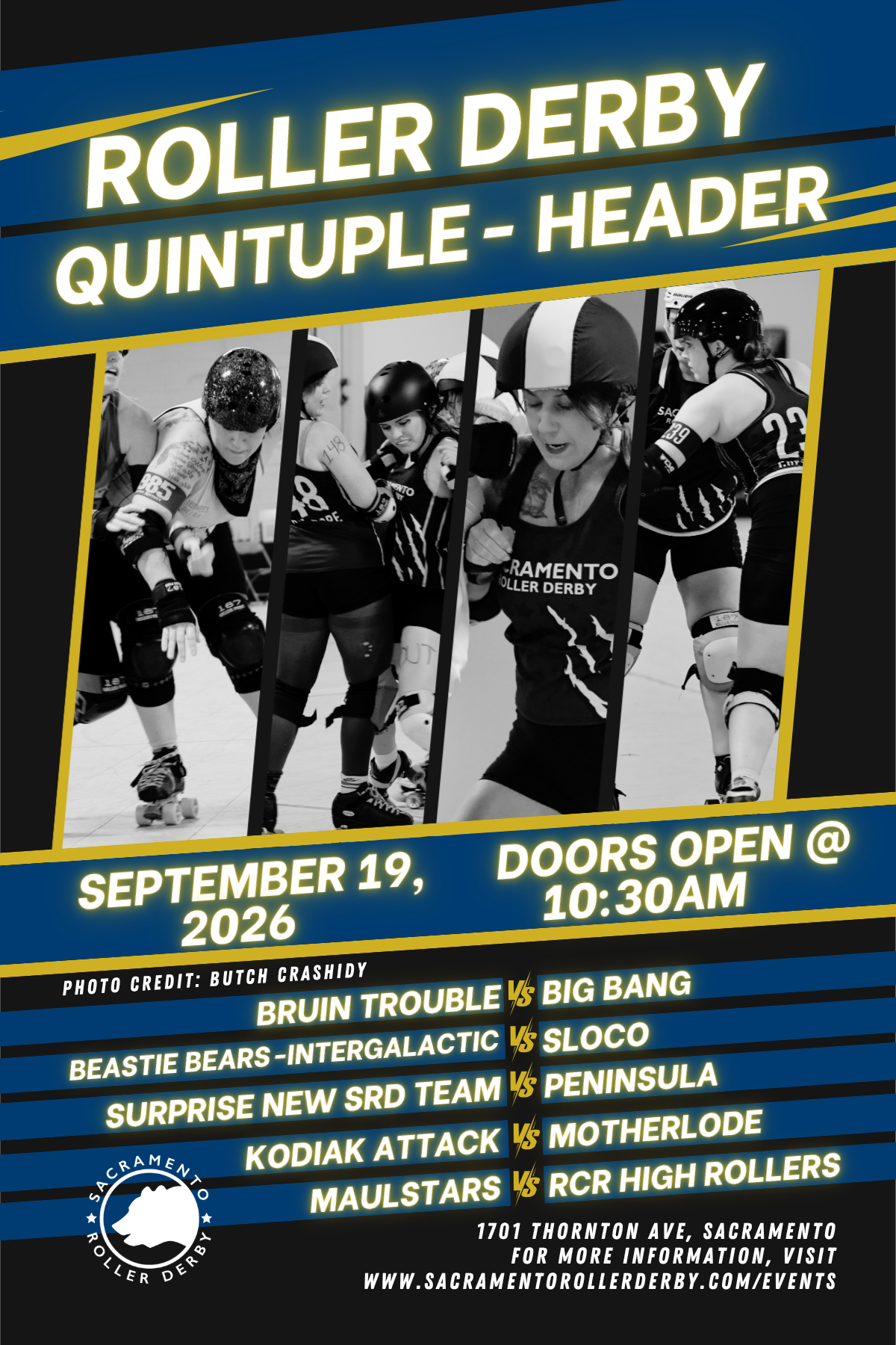 Quintuple Roller Derby Header